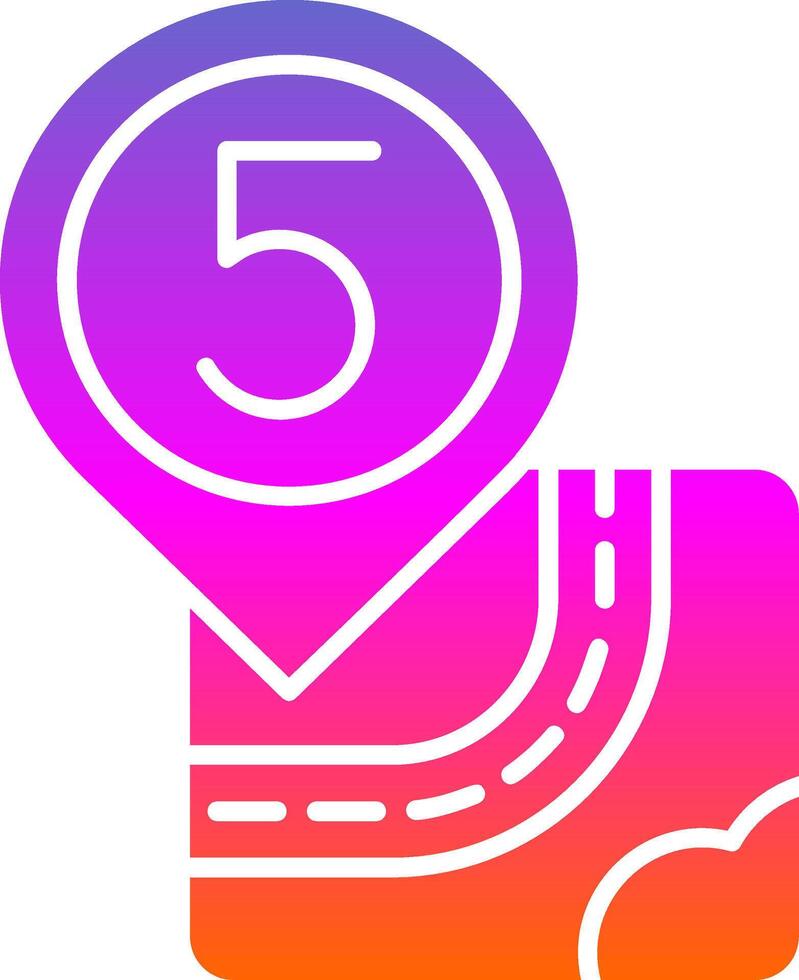 Five Glyph Gradient Icon vector