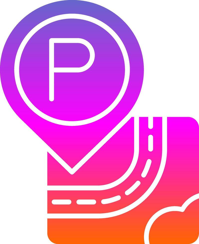 Parking Glyph Gradient Icon vector