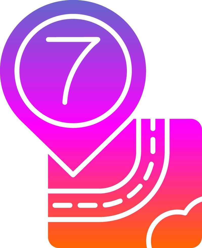 Seven Glyph Gradient Icon vector