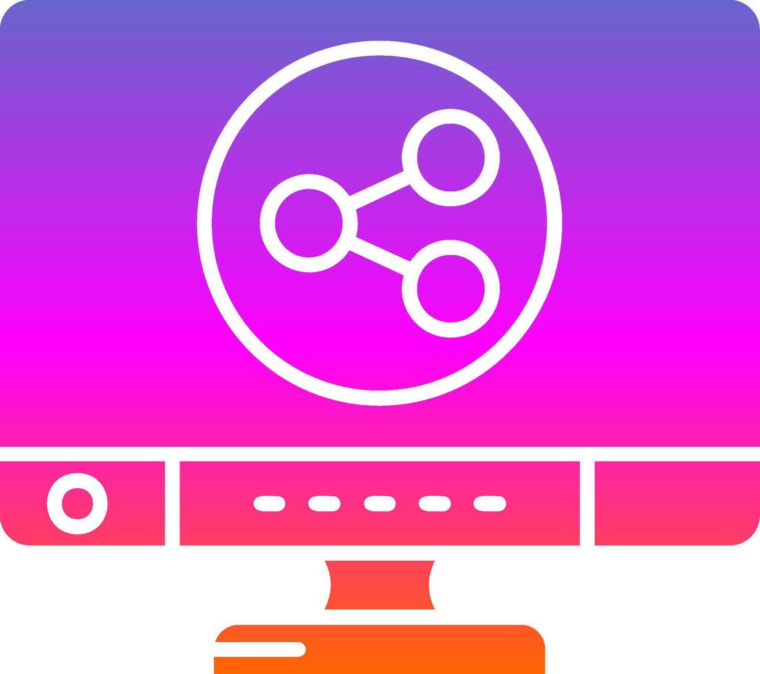 Share Glyph Gradient Icon vector
