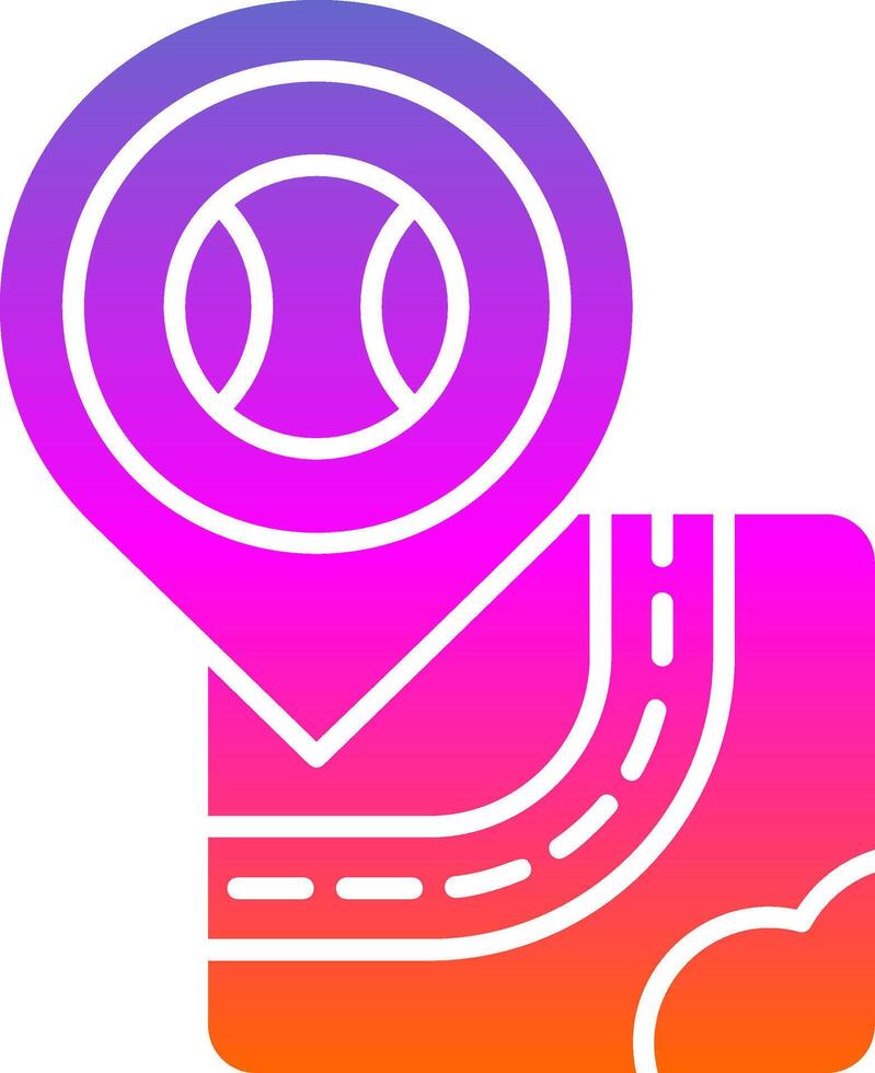 Tenis Glyph Gradient Icon vector