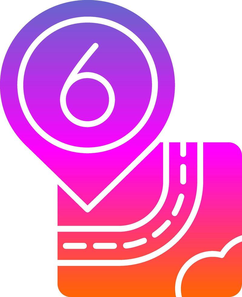 Six Glyph Gradient Icon vector