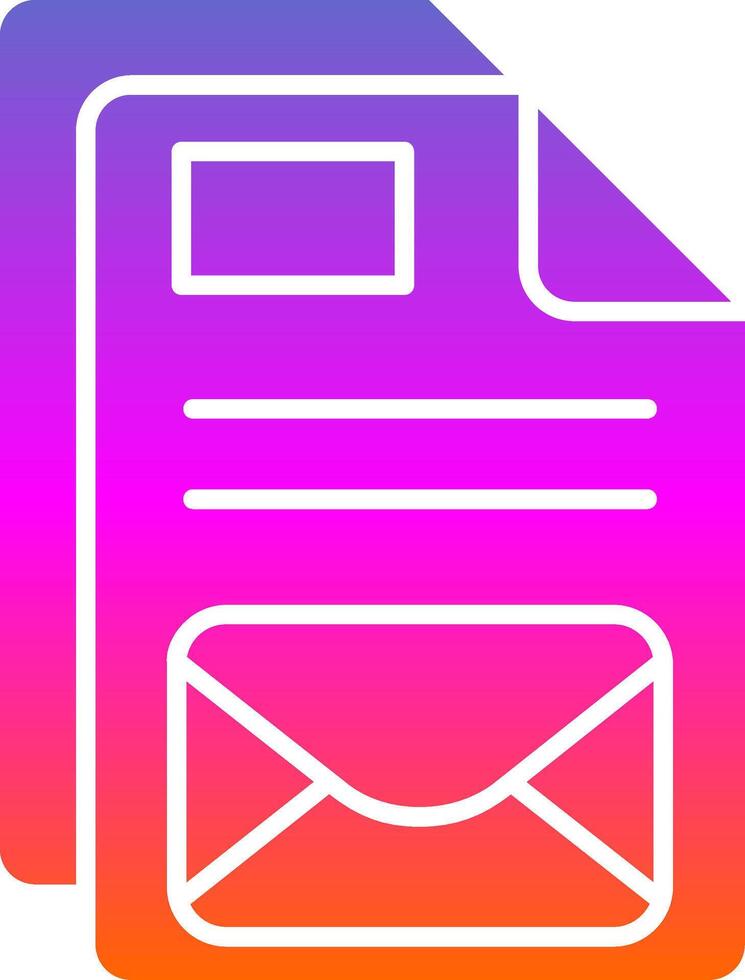 Email Glyph Gradient Icon vector