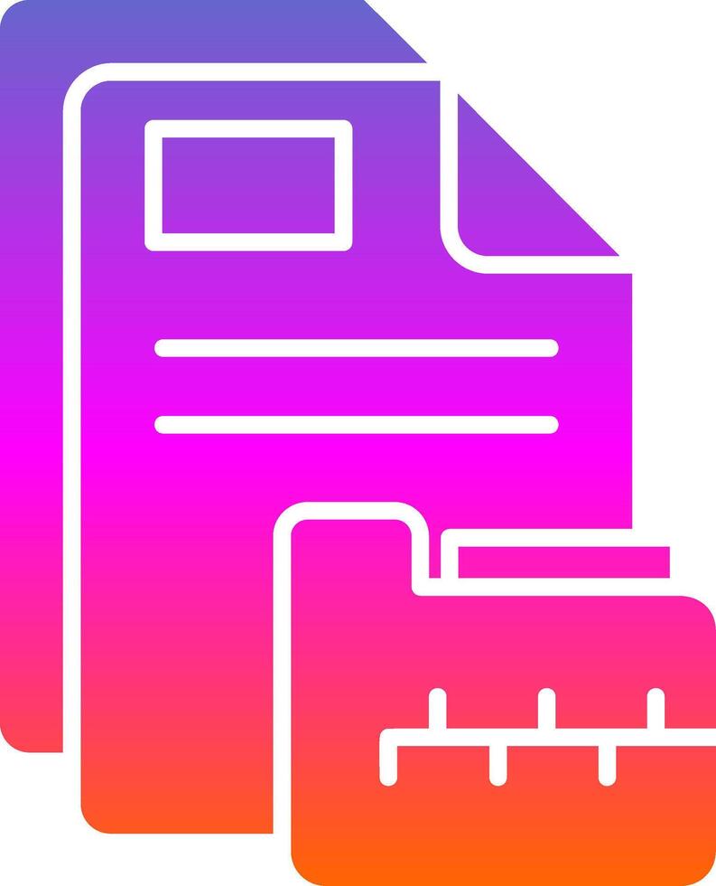 Archive Glyph Gradient Icon vector