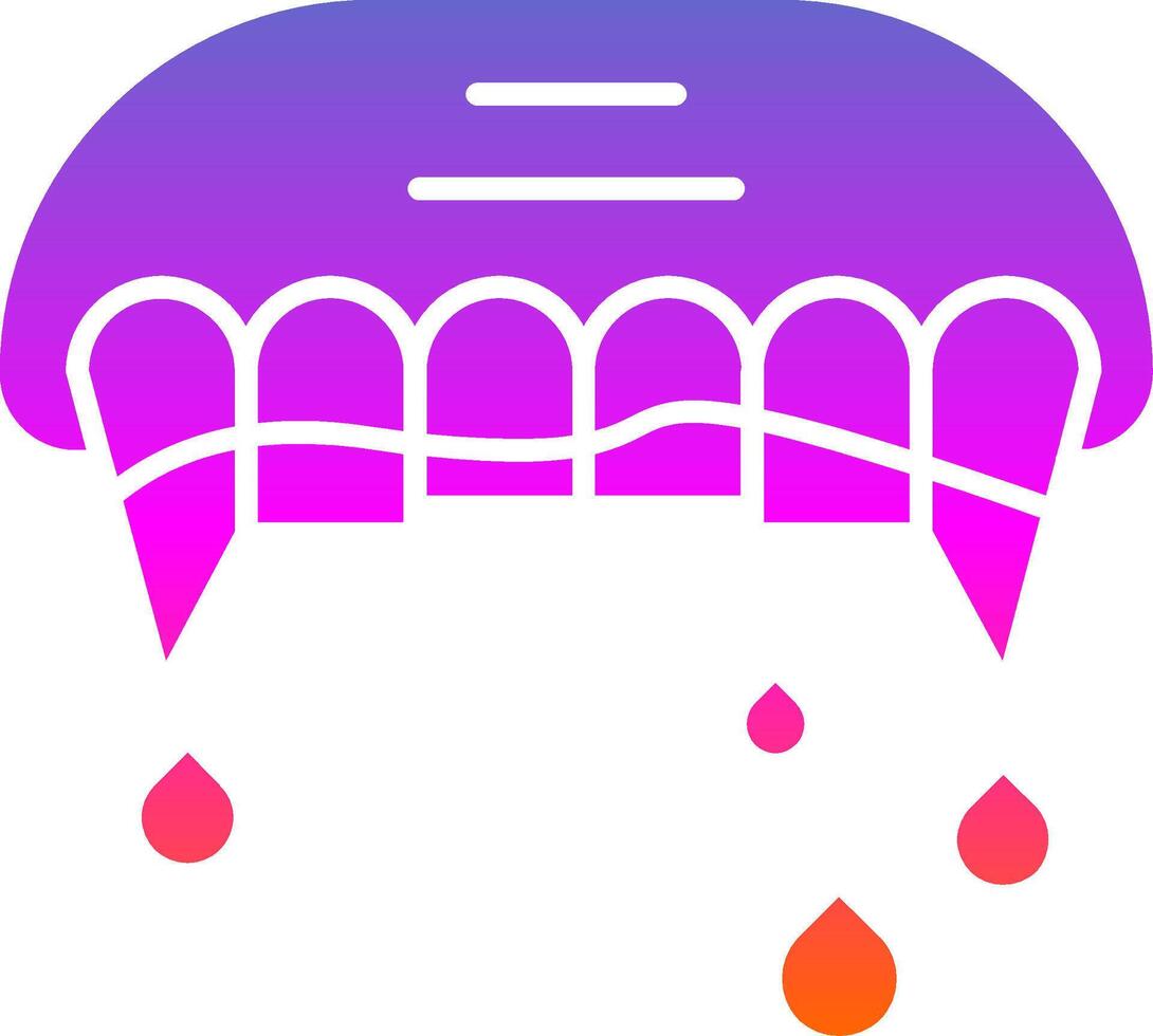 Teeth Glyph Gradient Icon vector