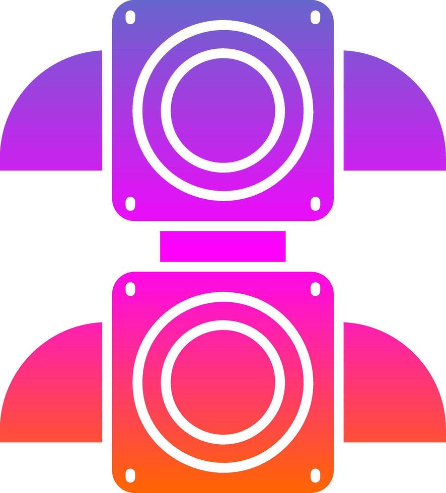 Traffic light Glyph Gradient Icon vector