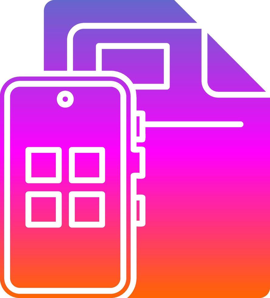 App Glyph Gradient Icon vector