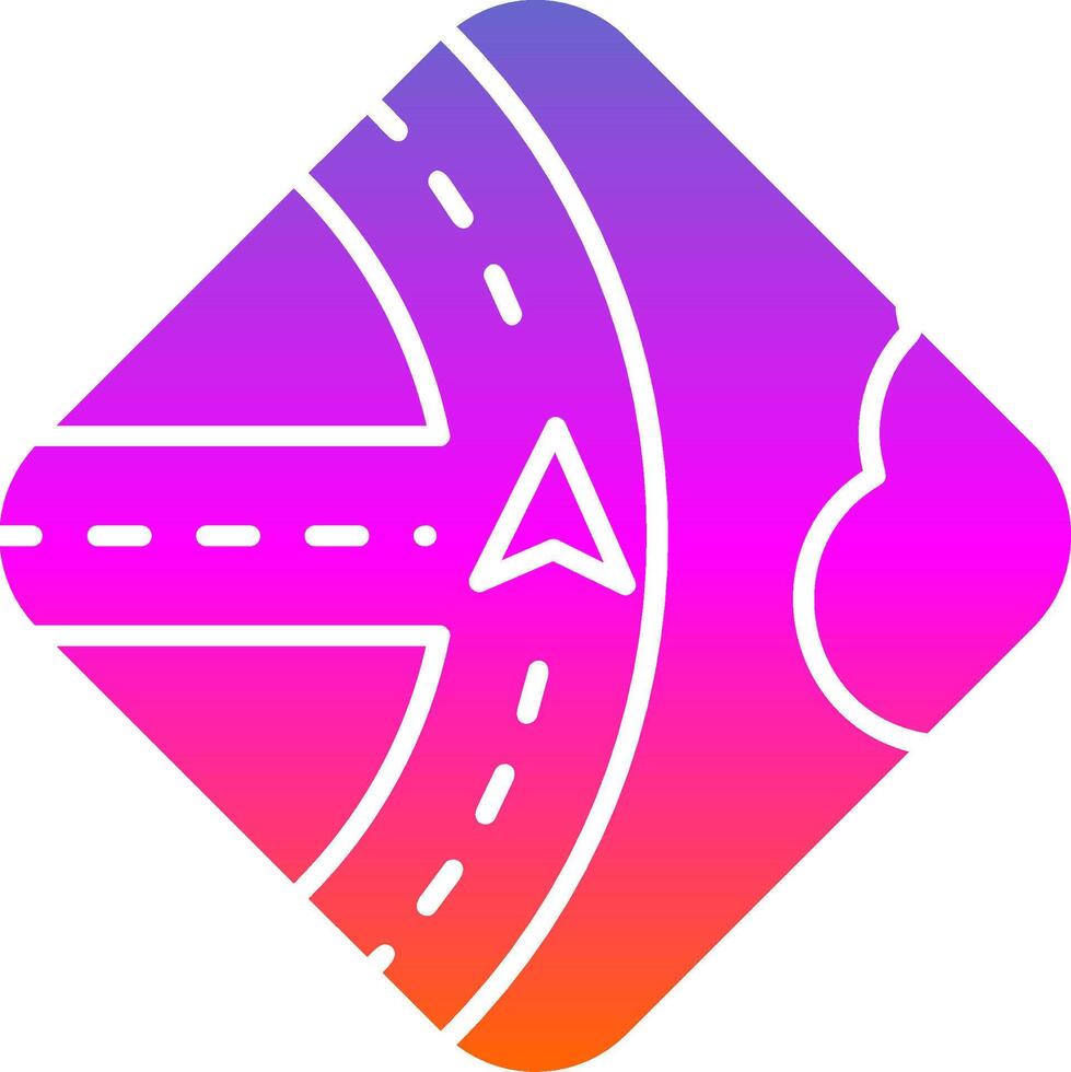 Navigation Glyph Gradient Icon vector