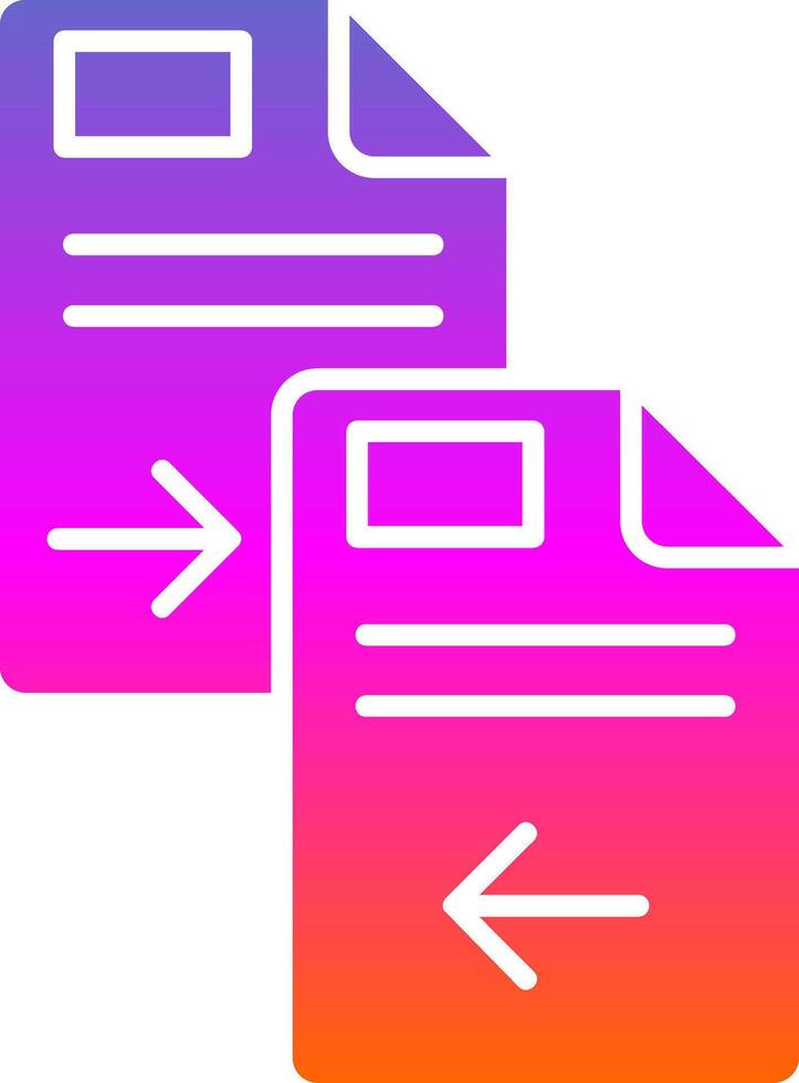 Copy Glyph Gradient Icon vector