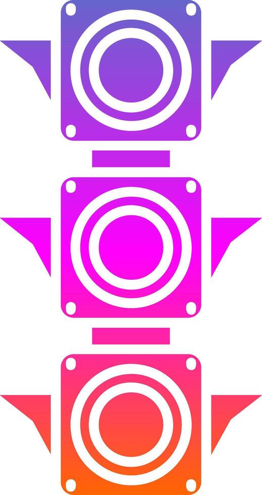 Traffic light Glyph Gradient Icon vector