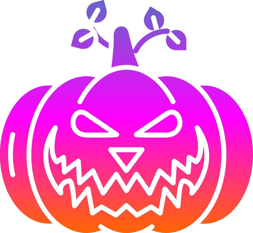 Pumpkin Glyph Gradient Icon vector