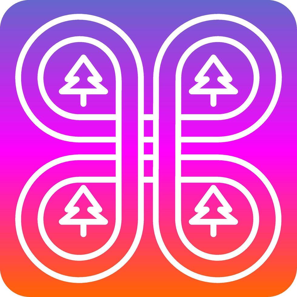 Overpass Glyph Gradient Icon vector