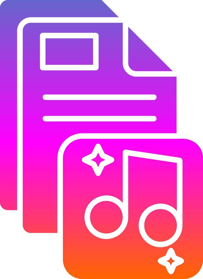 Music Glyph Gradient Icon vector