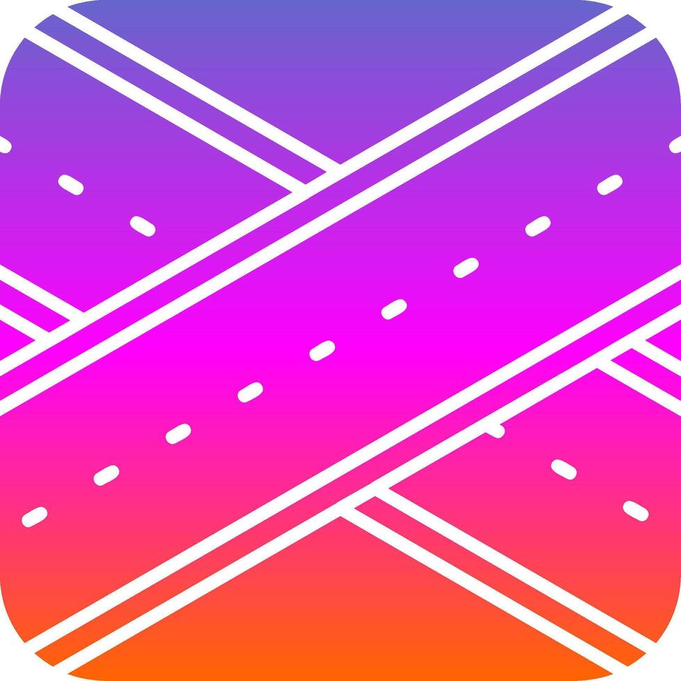 Overpass Glyph Gradient Icon vector