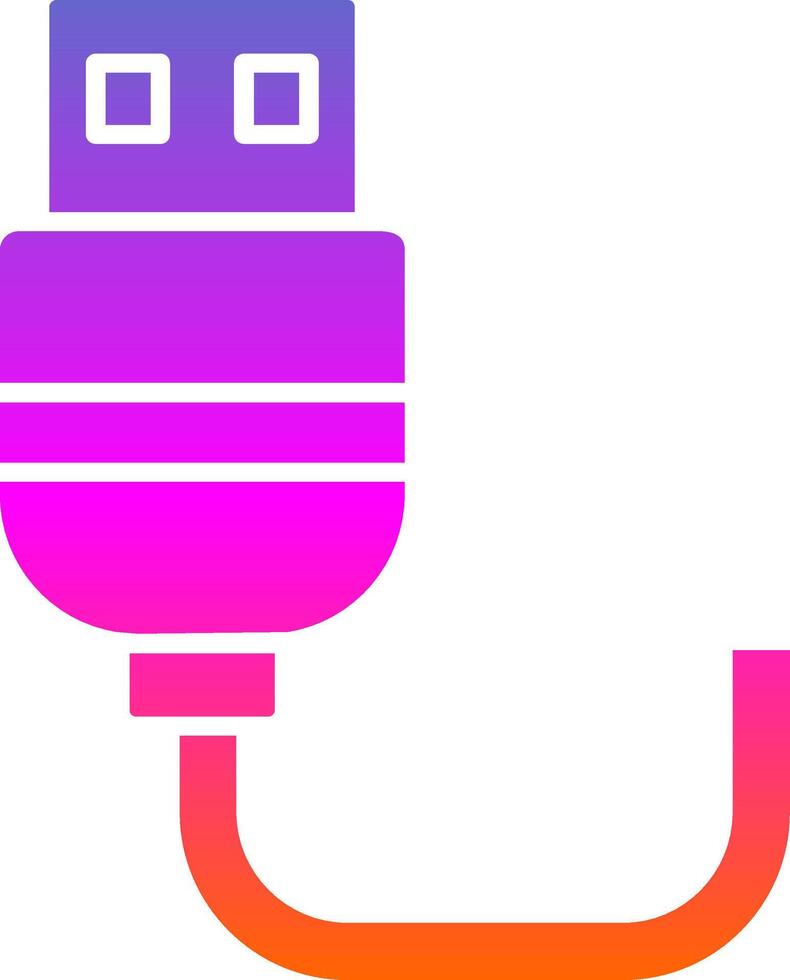 Usb Glyph Gradient Icon vector