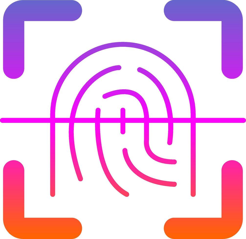 Finger print Glyph Gradient Icon vector