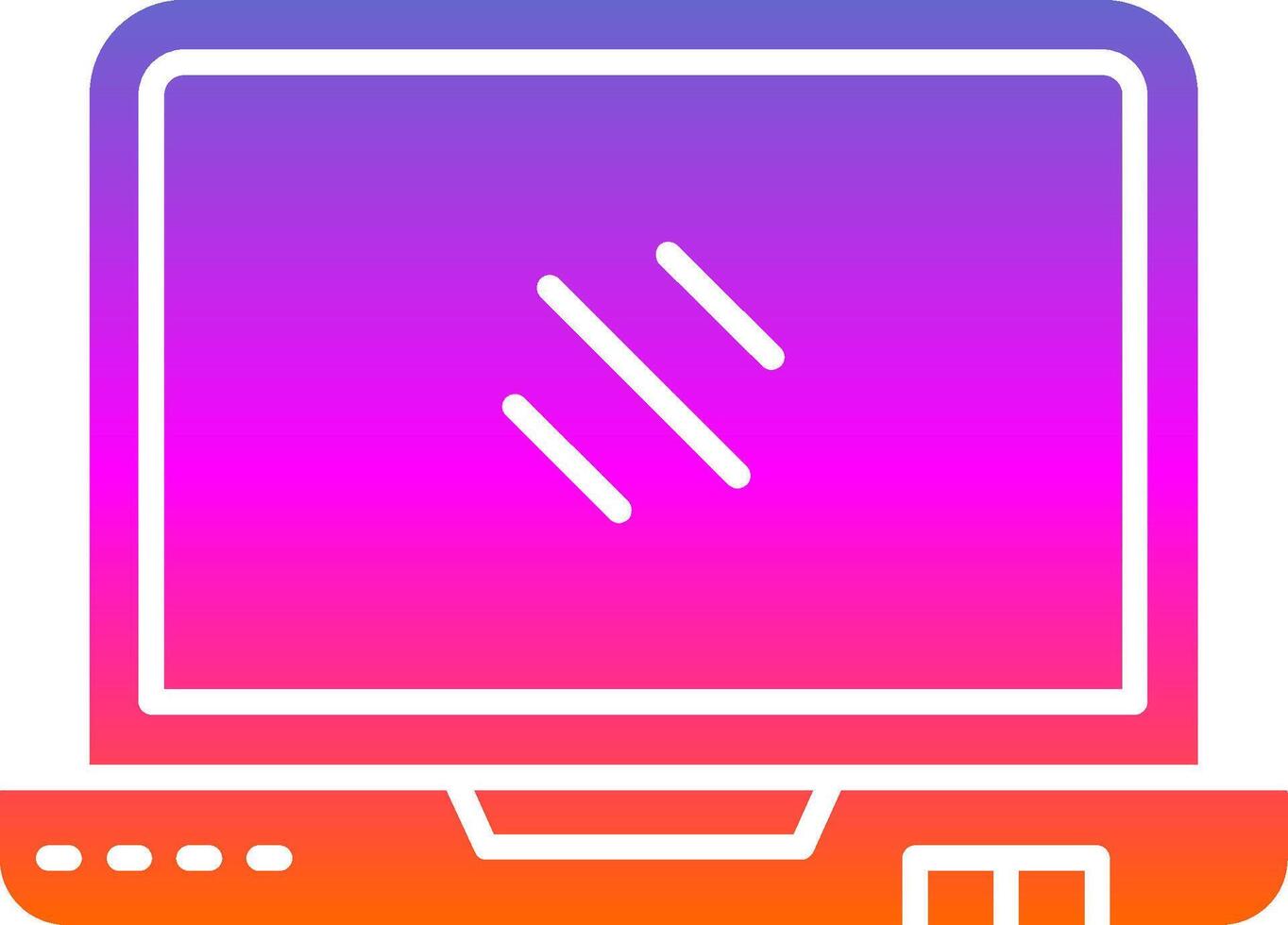 Laptop Glyph Gradient Icon vector
