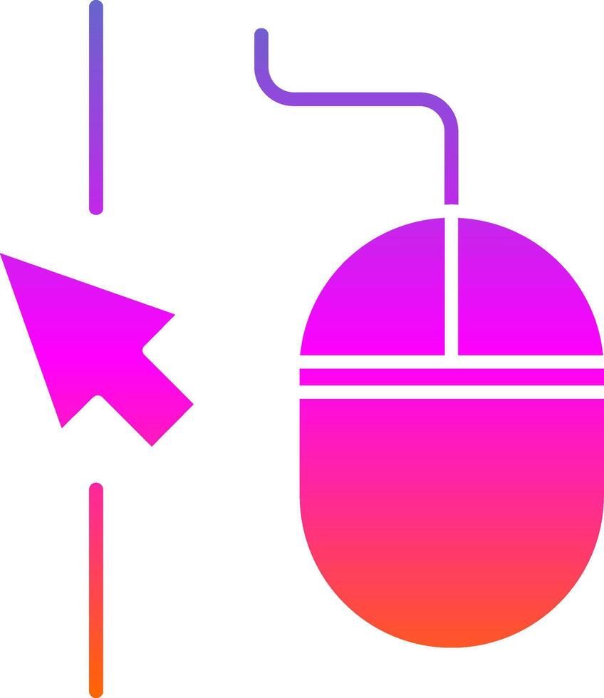 Mouse Glyph Gradient Icon vector