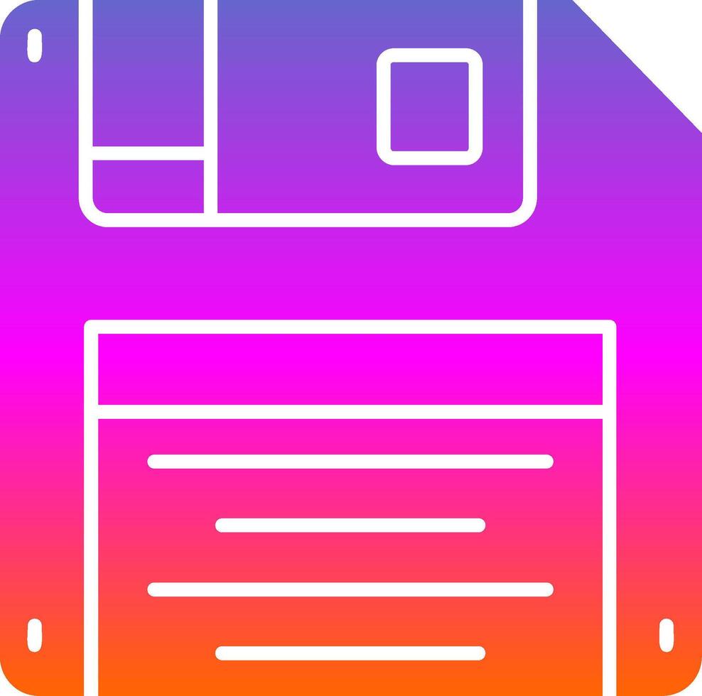 Floppy disk Glyph Gradient Icon vector