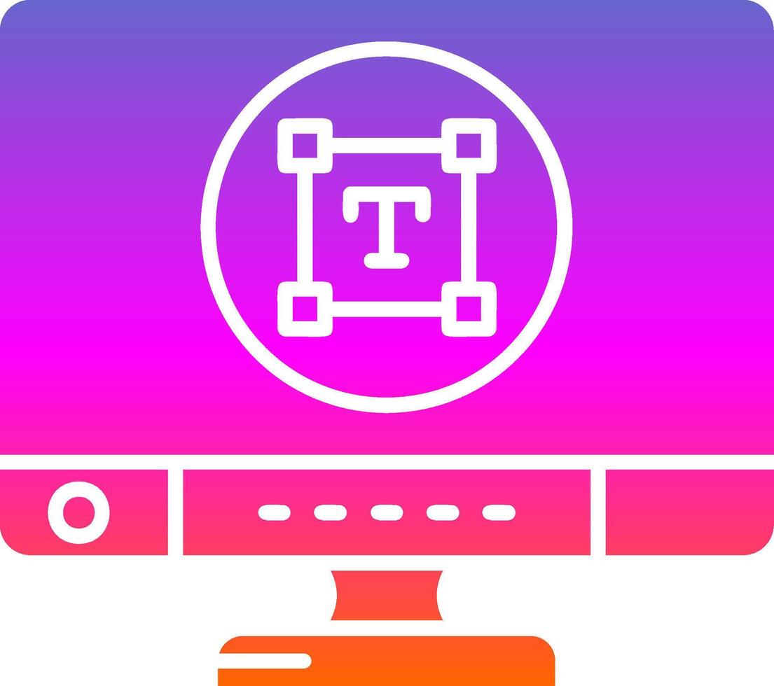 Type Glyph Gradient Icon vector