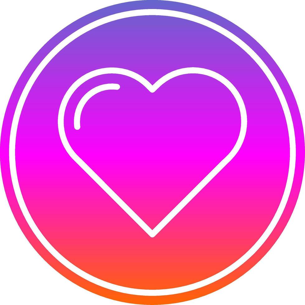 icono de gradiente de glifo de corazón vector