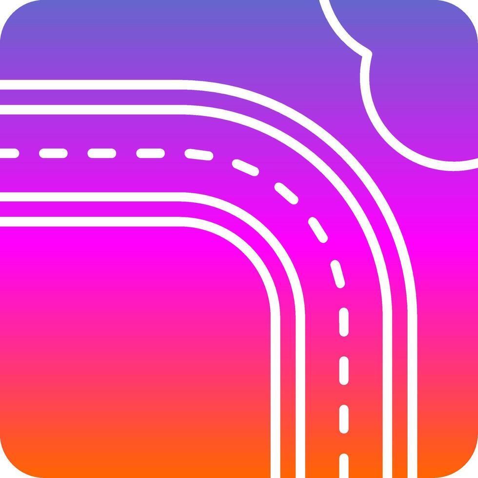Highway Glyph Gradient Icon vector