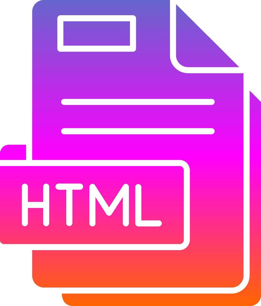 Html Glyph Gradient Icon vector