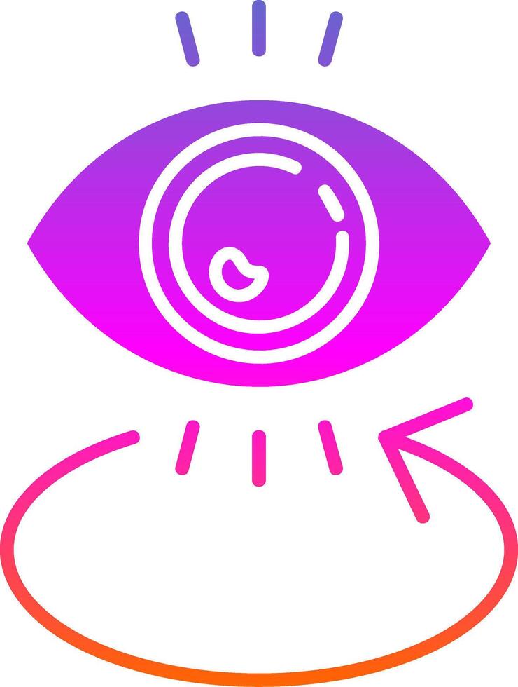 Eye Glyph Gradient Icon vector