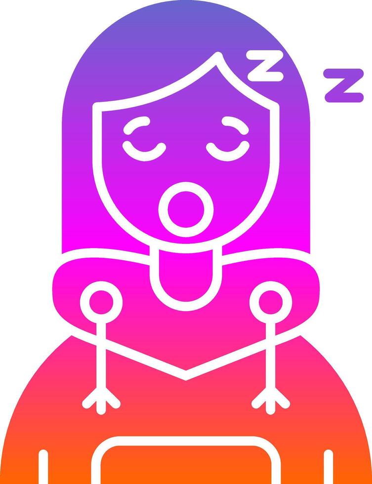 Sleep Glyph Gradient Icon vector