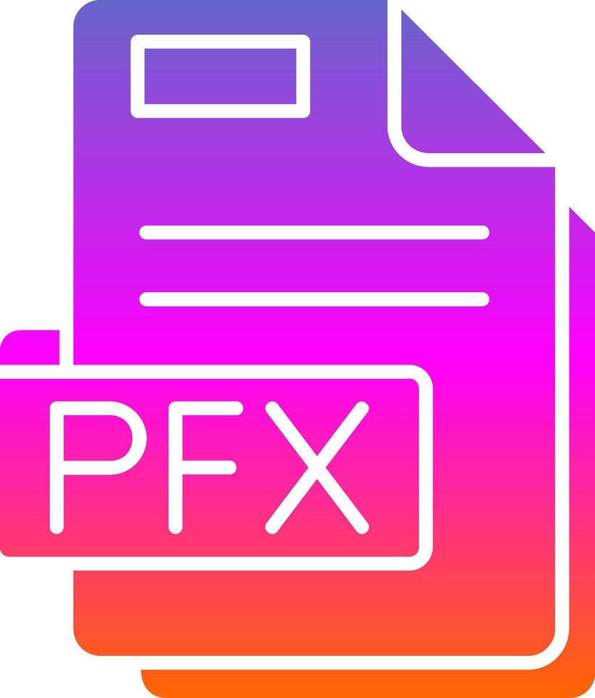 Pfx Glyph Gradient Icon vector