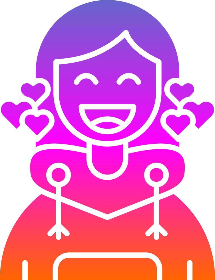Love Glyph Gradient Icon vector