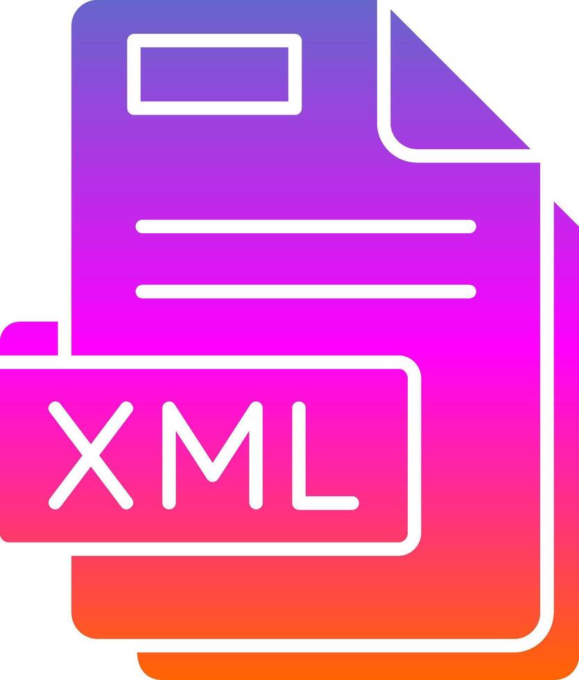 Xml Glyph Gradient Icon vector