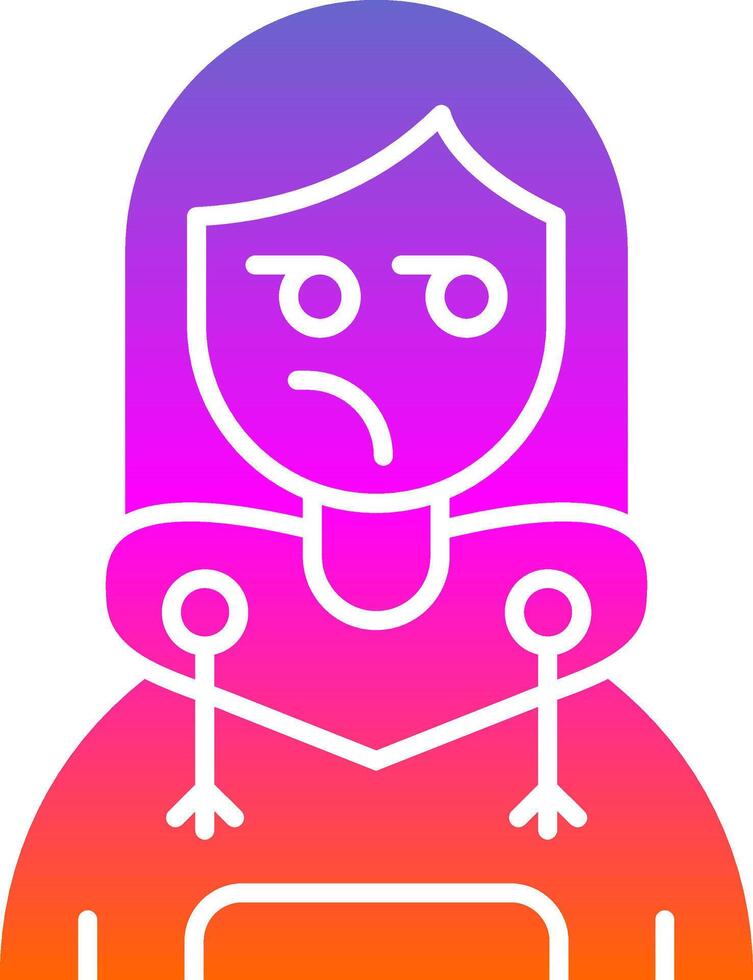 Suspicious Glyph Gradient Icon vector