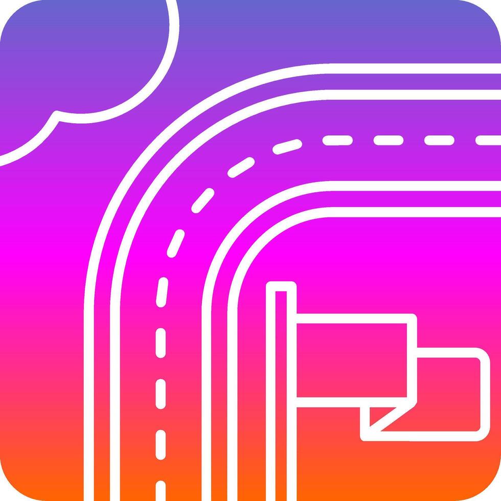 Destination Glyph Gradient Icon vector