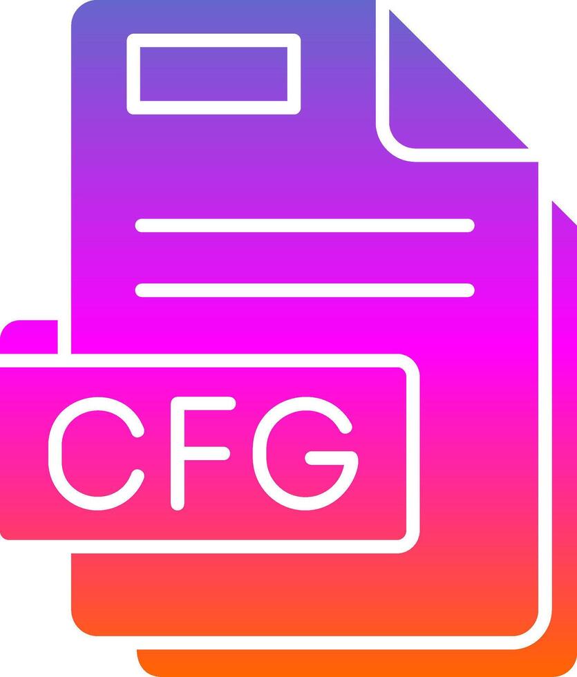 Cfg Glyph Gradient Icon vector