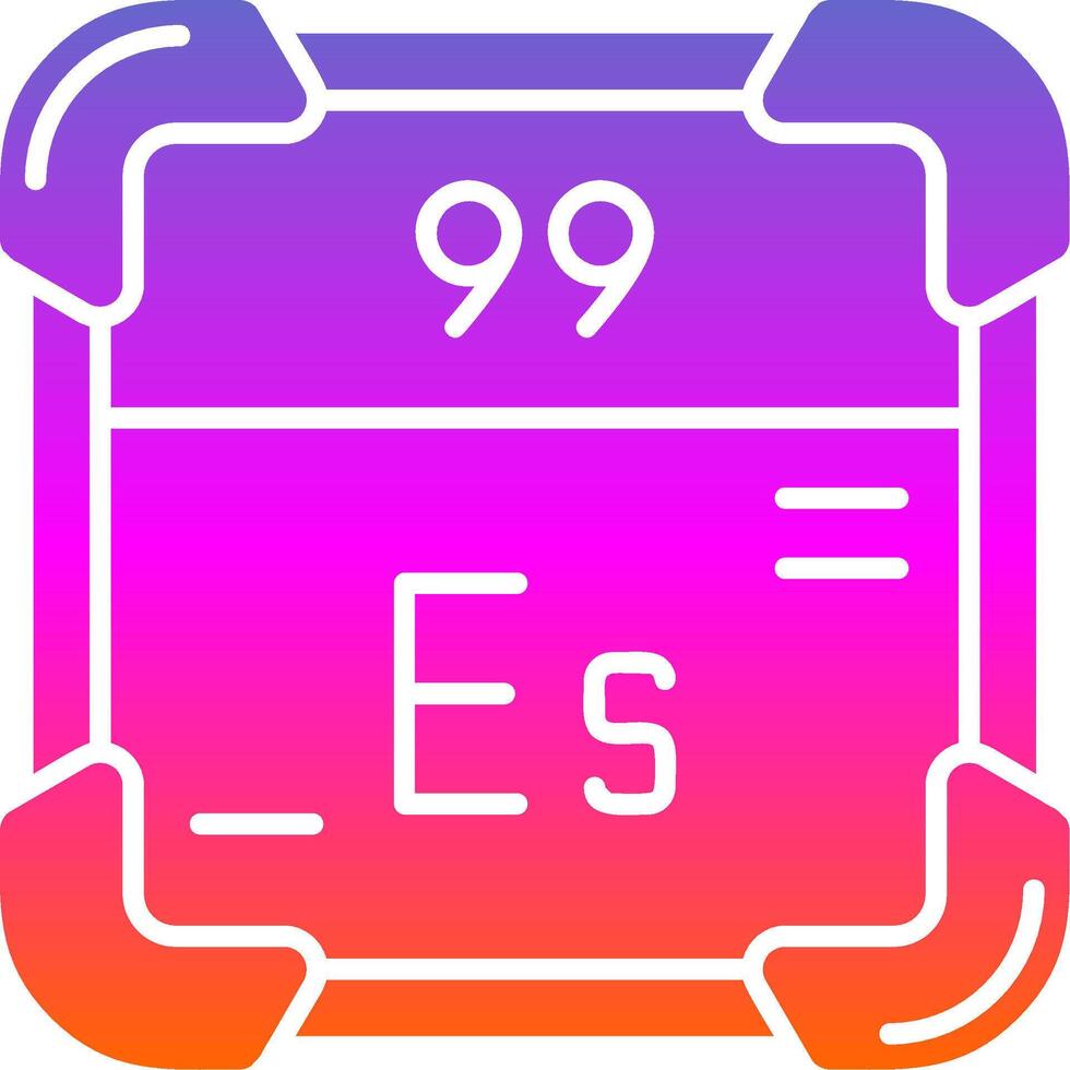 Einsteinium Glyph Gradient Icon vector