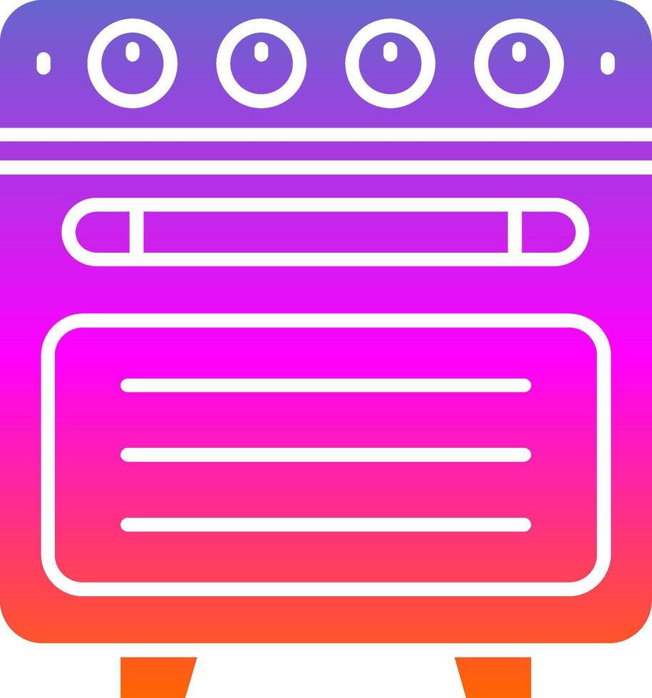 Oven Glyph Gradient Icon vector