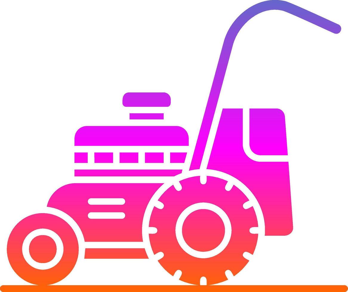 Mower Glyph Gradient Icon vector