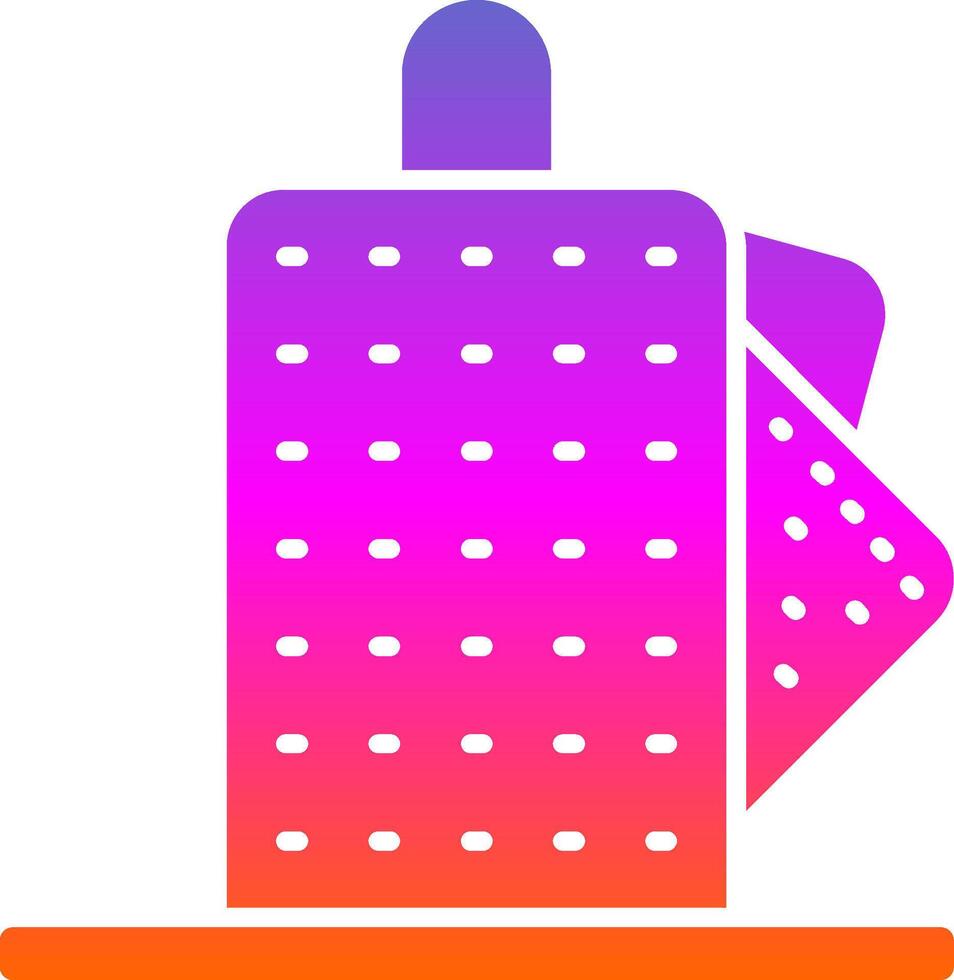 Kitchen Roll Glyph Gradient Icon vector