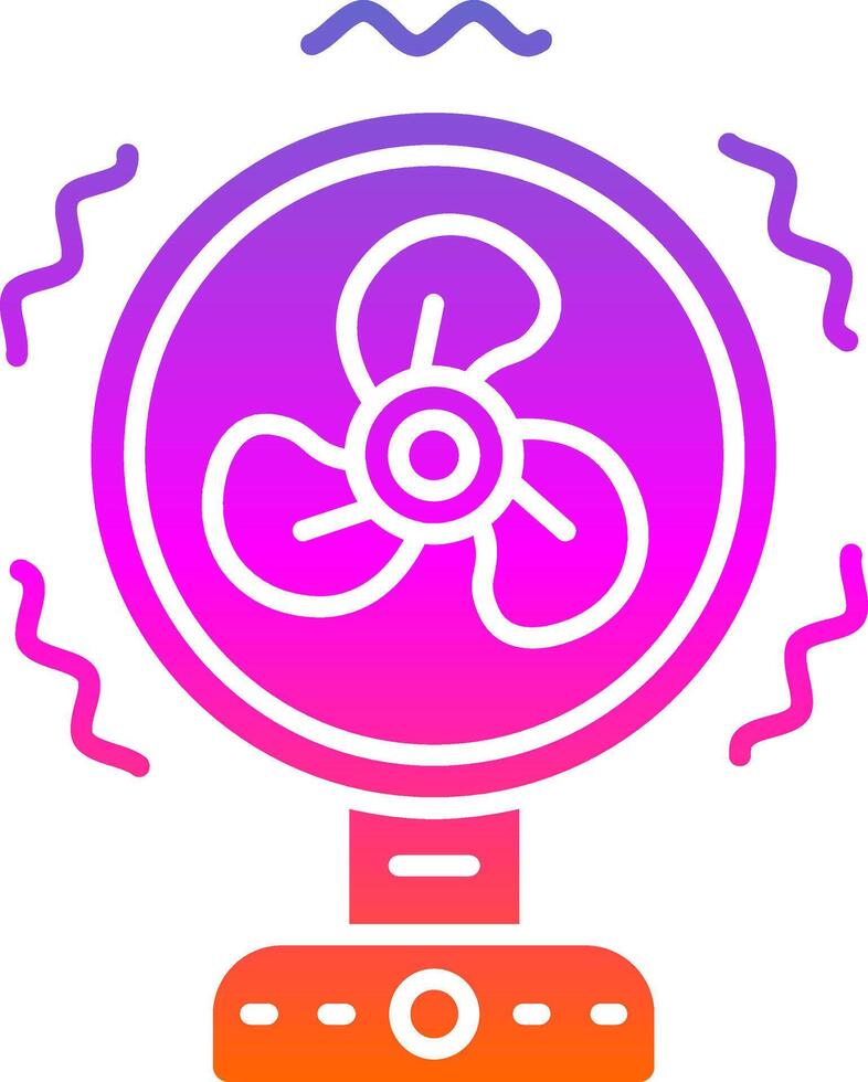 Fan Glyph Gradient Icon vector