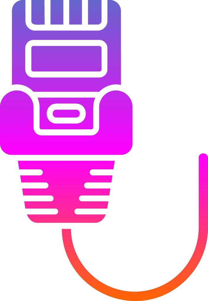 Ethernet Glyph Gradient Icon vector