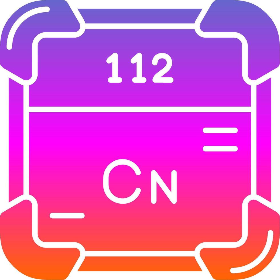 Copernicium Glyph Gradient Icon vector