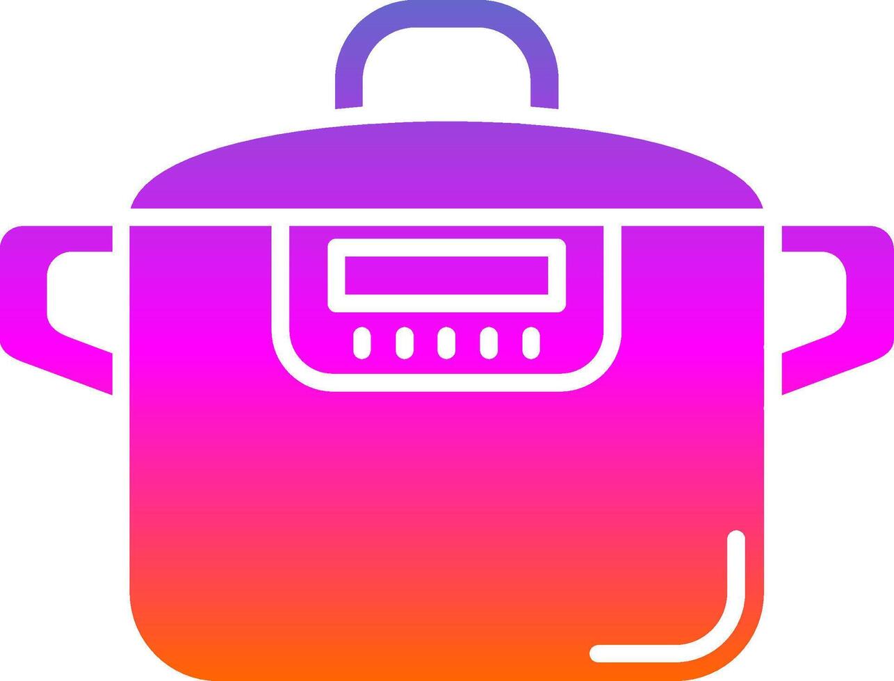 Pressure cooker Glyph Gradient Icon vector