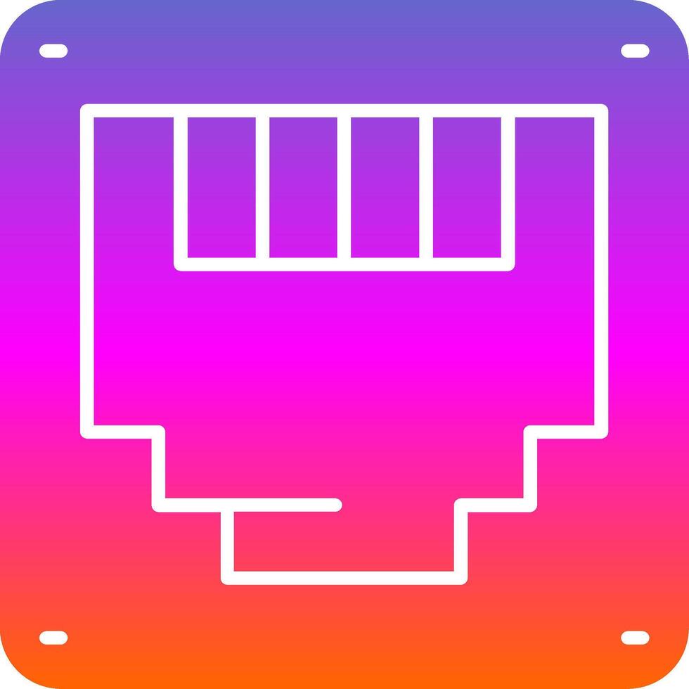 Ethernet Glyph Gradient Icon vector