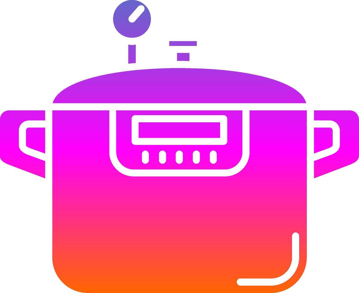 Pressure cooker Glyph Gradient Icon vector