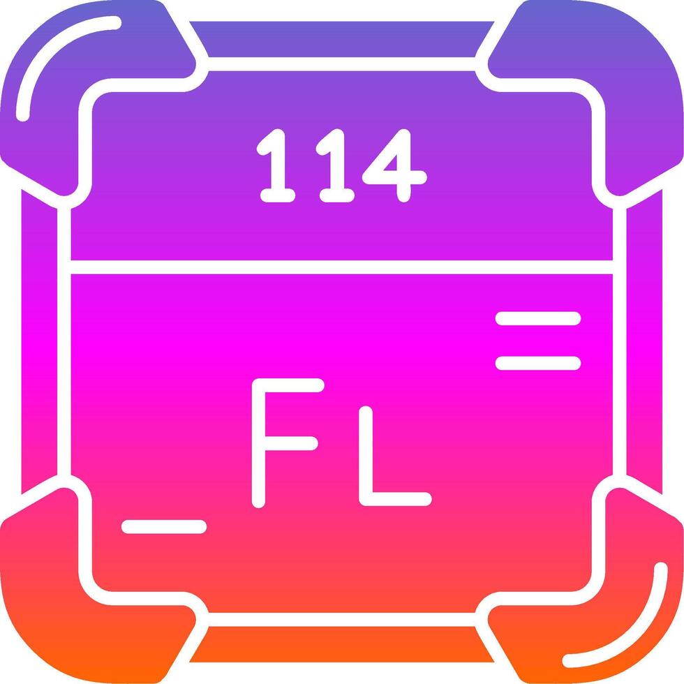 Flerovium Glyph Gradient Icon vector