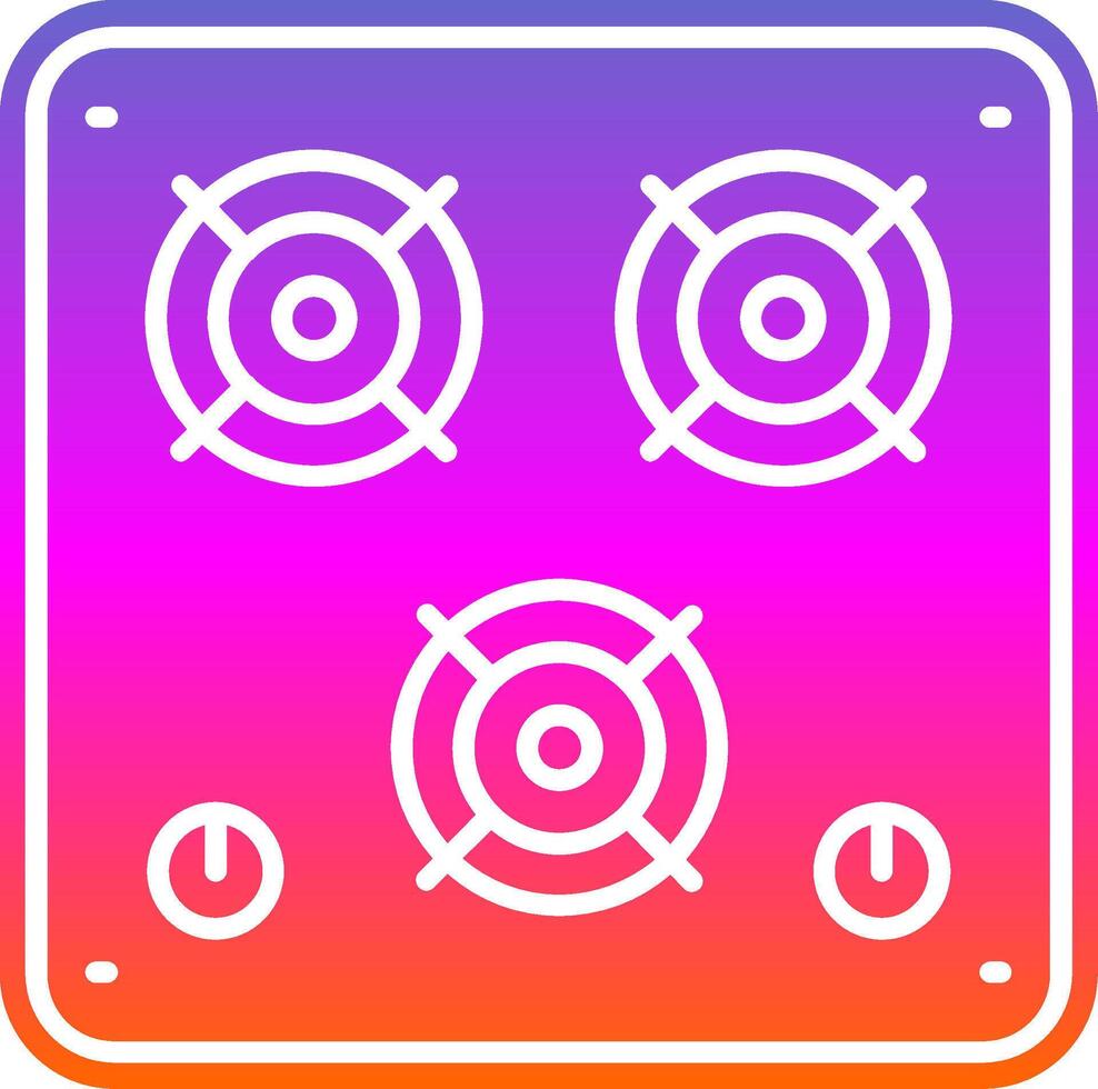 Stove Glyph Gradient Icon vector