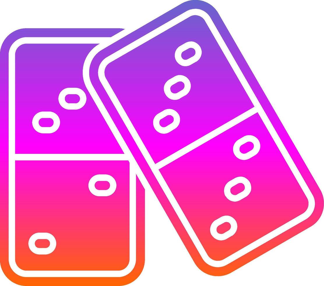 Domino Glyph Gradient Icon vector