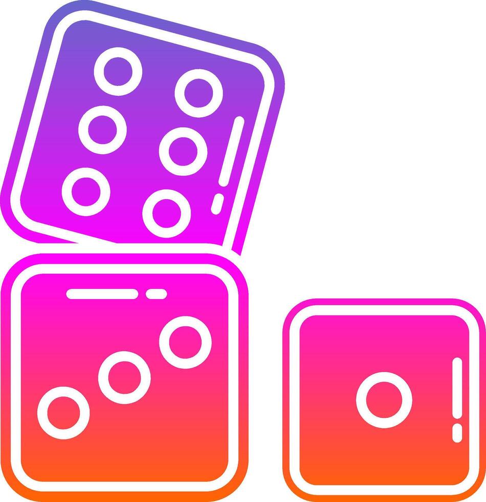 Dices Glyph Gradient Icon vector