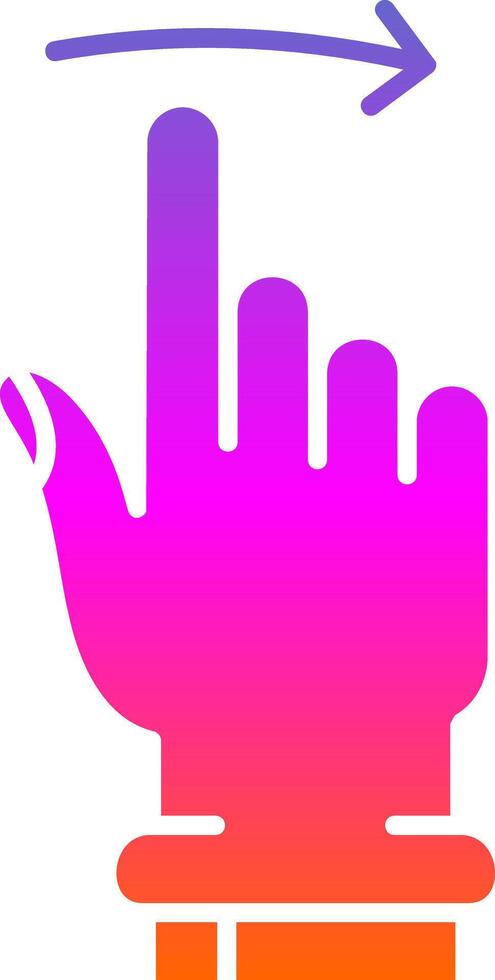 Swipe Right Glyph Gradient Icon vector